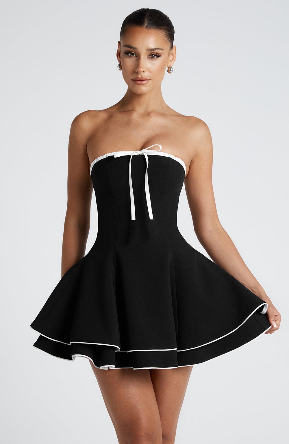 Mini Dress - Black/White
