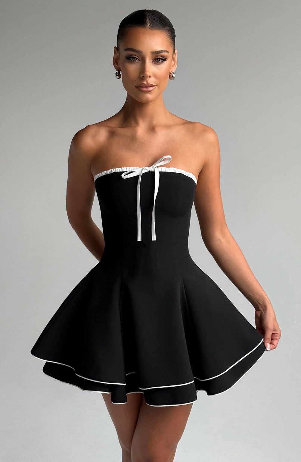 Mini Dress - Black/White