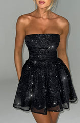 Mini Dress - Black Sparkle