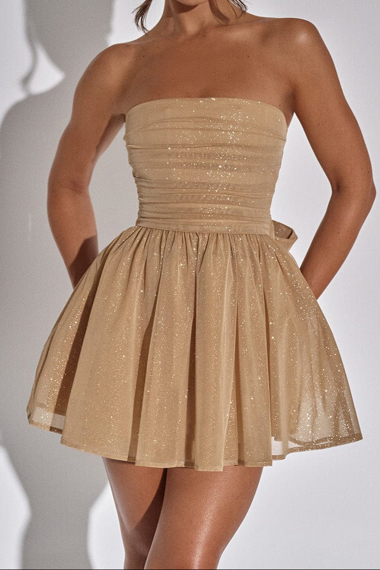 Mini Dress - Gold Sparkle