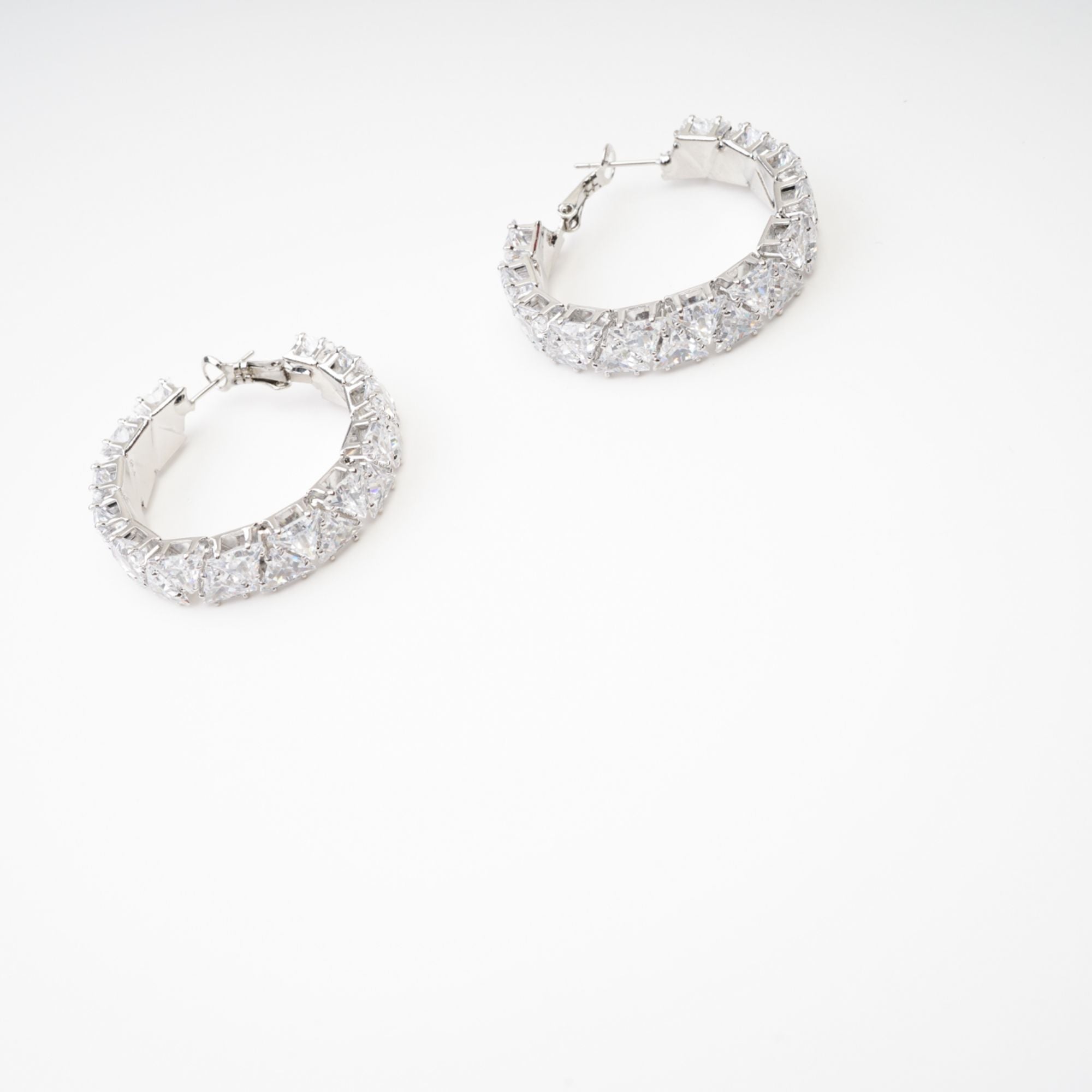 Crystal-Embellished Circle Earrings