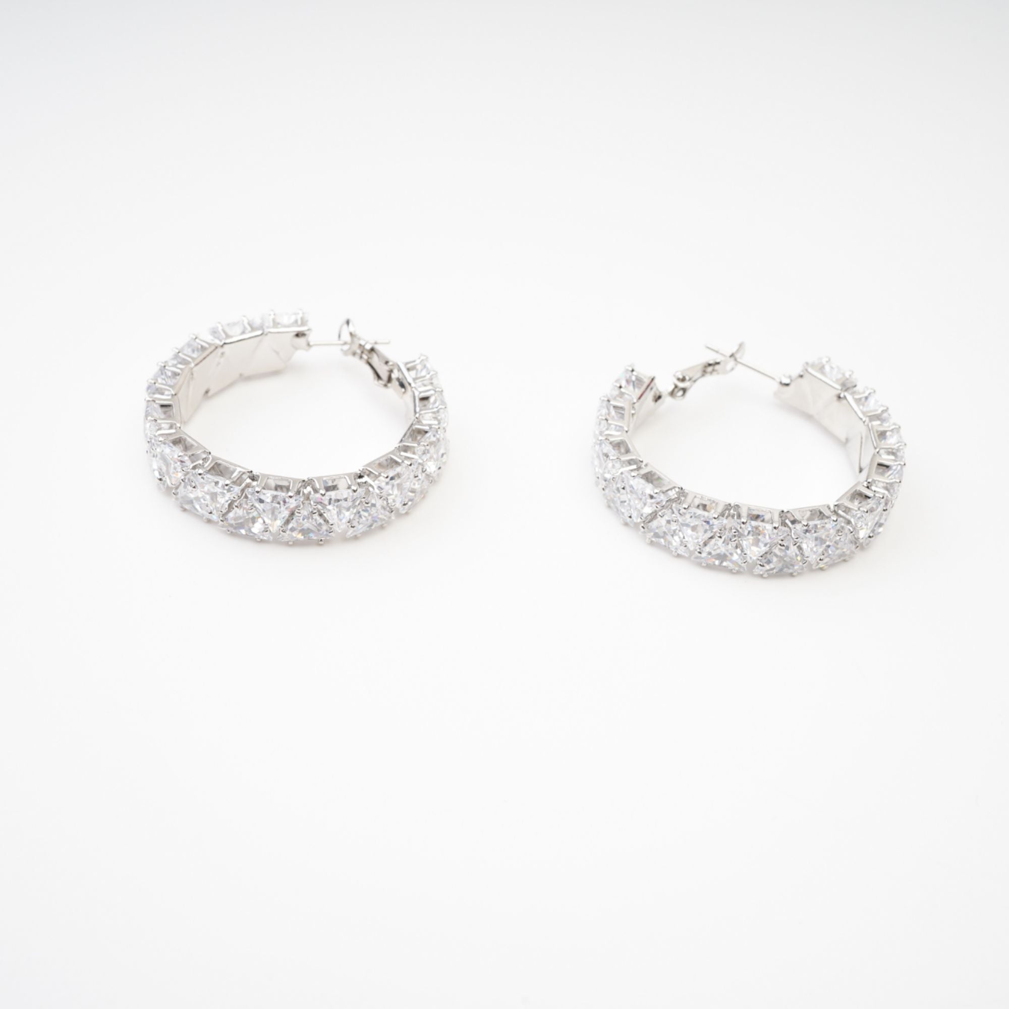 Crystal-Embellished Circle Earrings