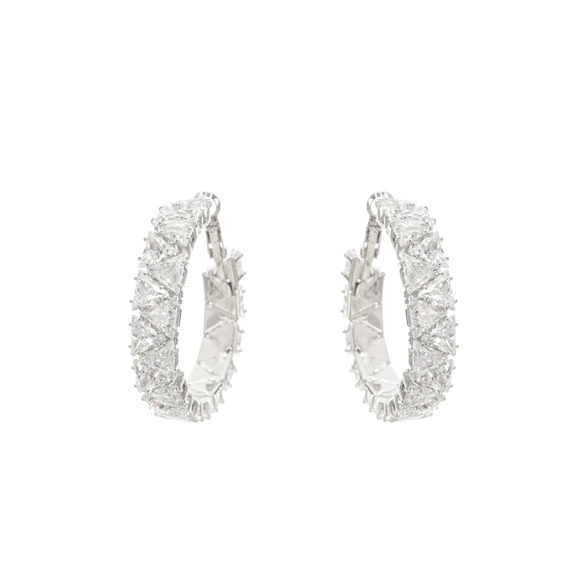Crystal-Embellished Circle Earrings