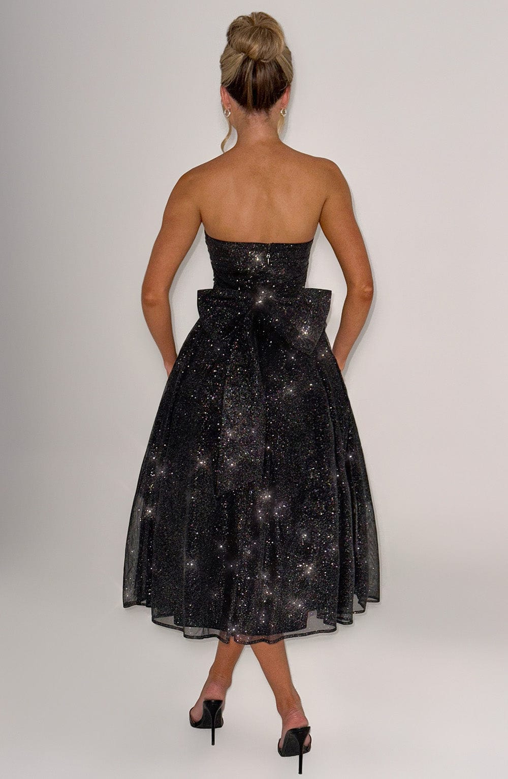Midi Dress - Black Sparkle