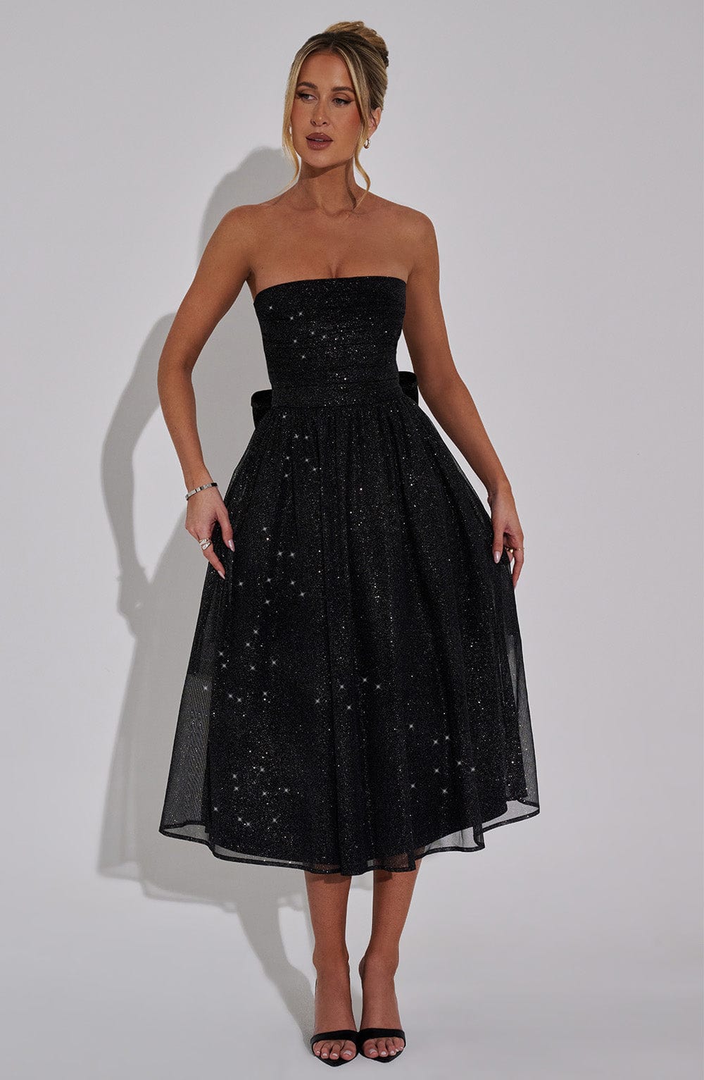 Midi Dress - Black Sparkle