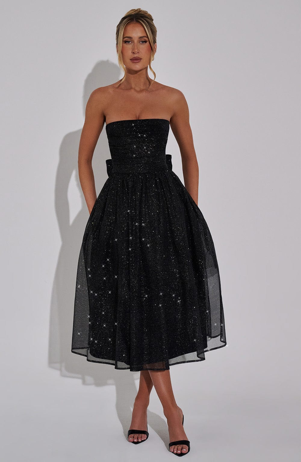 Midi Dress - Black Sparkle