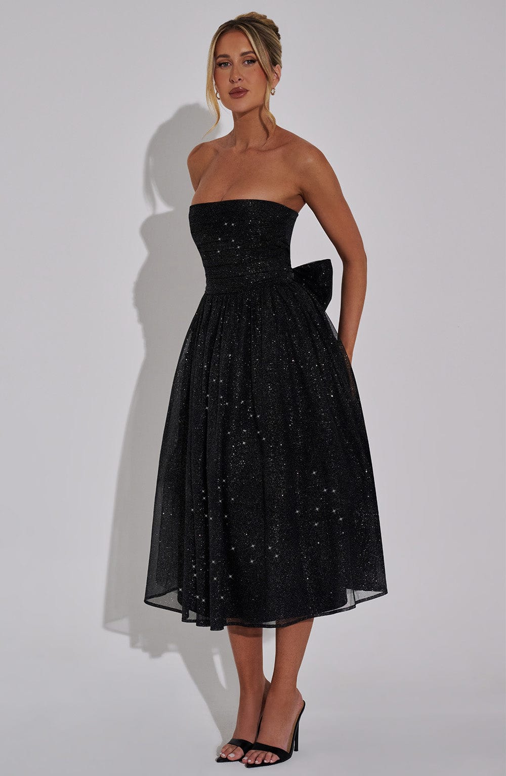 Midi Dress - Black Sparkle