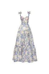 Floral Maxi Tie-Strap Dress