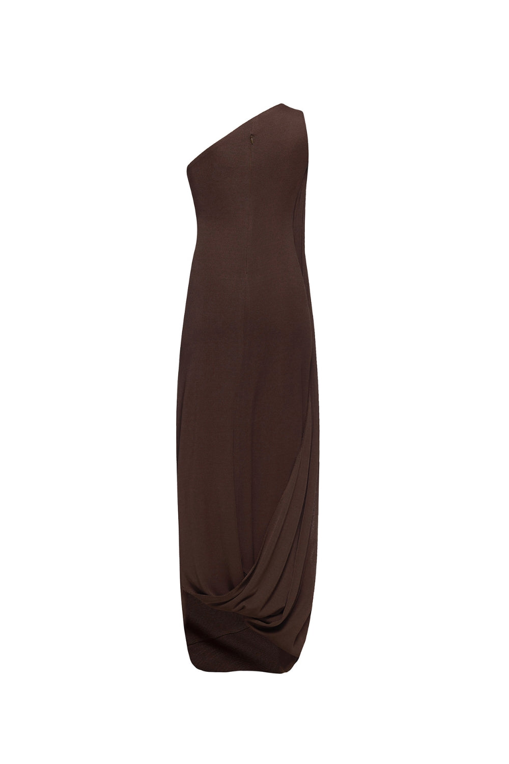 One-Shoulder Backless Maxi Dress in Brown