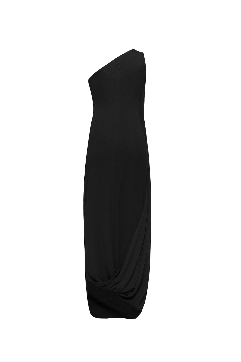 One-Shoulder Backless Maxi Dress in Black