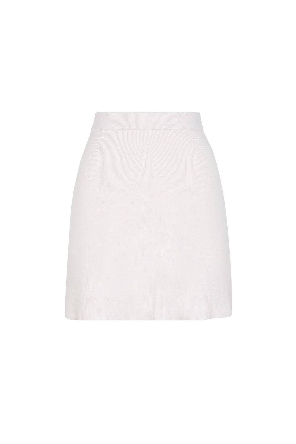 Cream Sequin Knit Mini Skirt