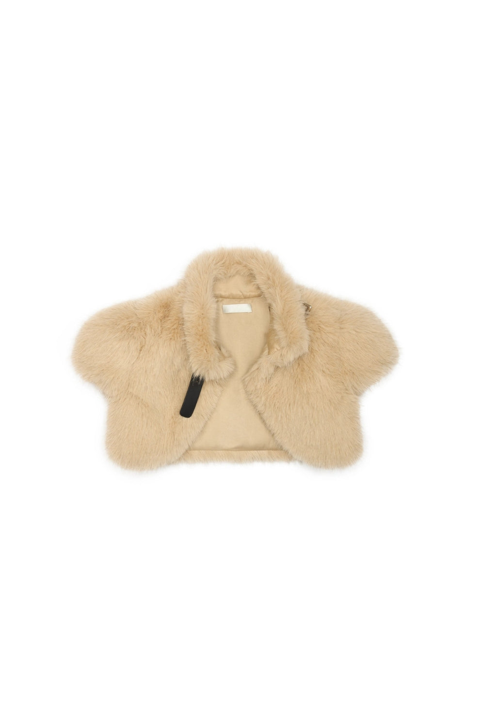 Fur Shawl Top in Apricot