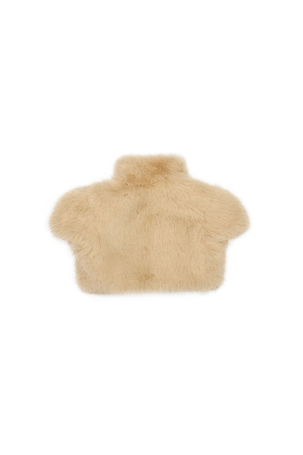 Fur Shawl Top in Apricot
