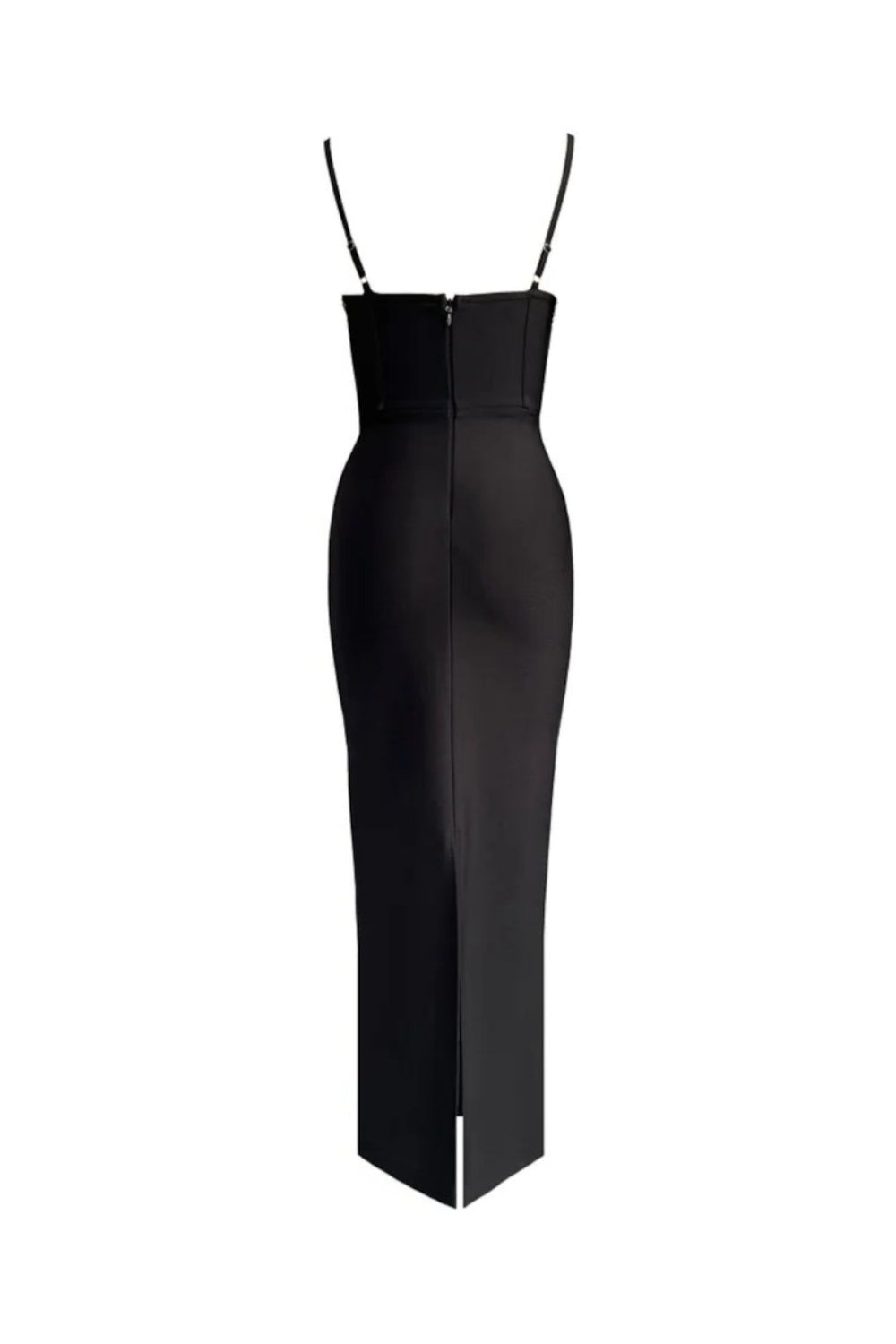 Rhinestone Bandage Maxi Dress in Black