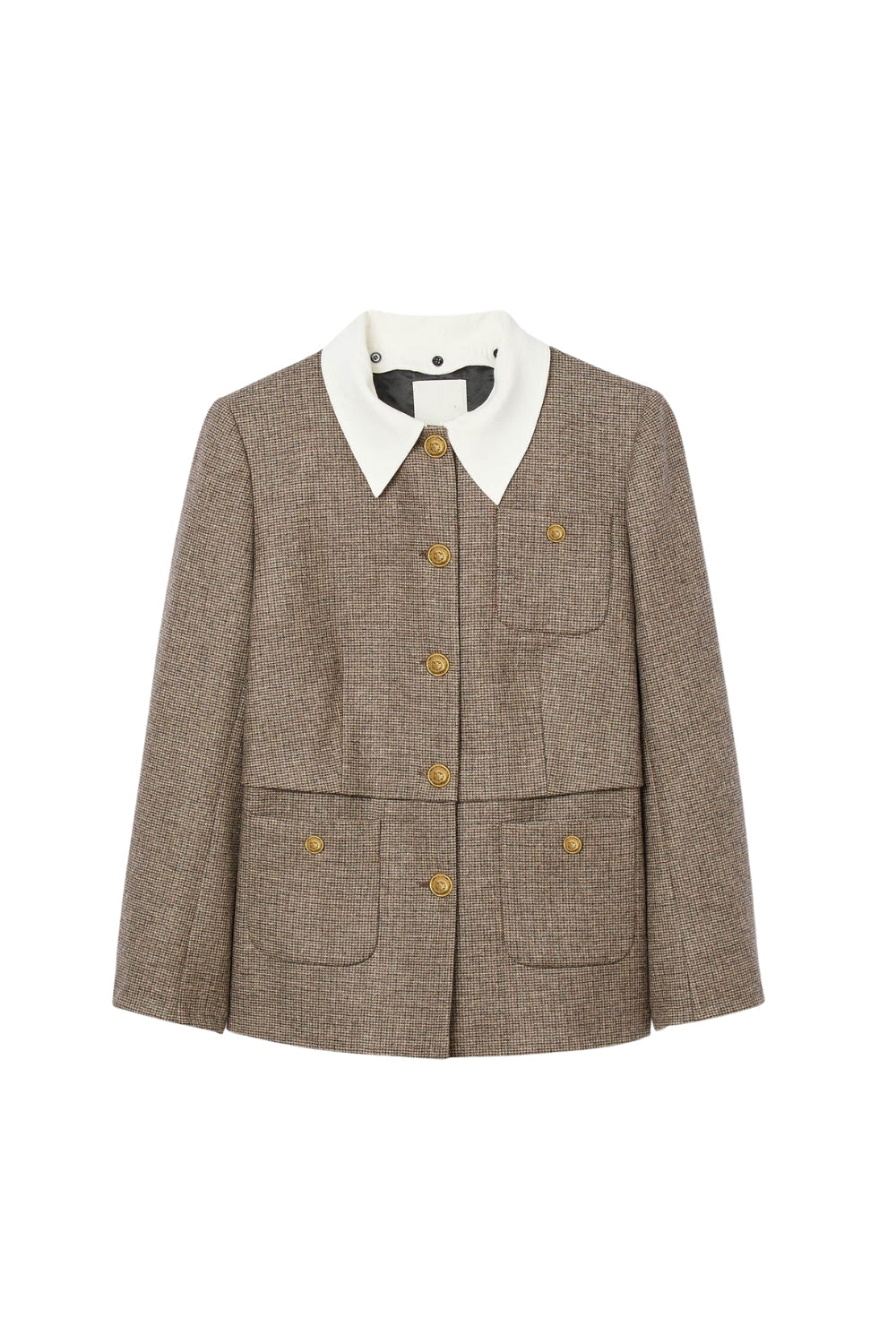 Houndstooth Suit Jacket in Brown