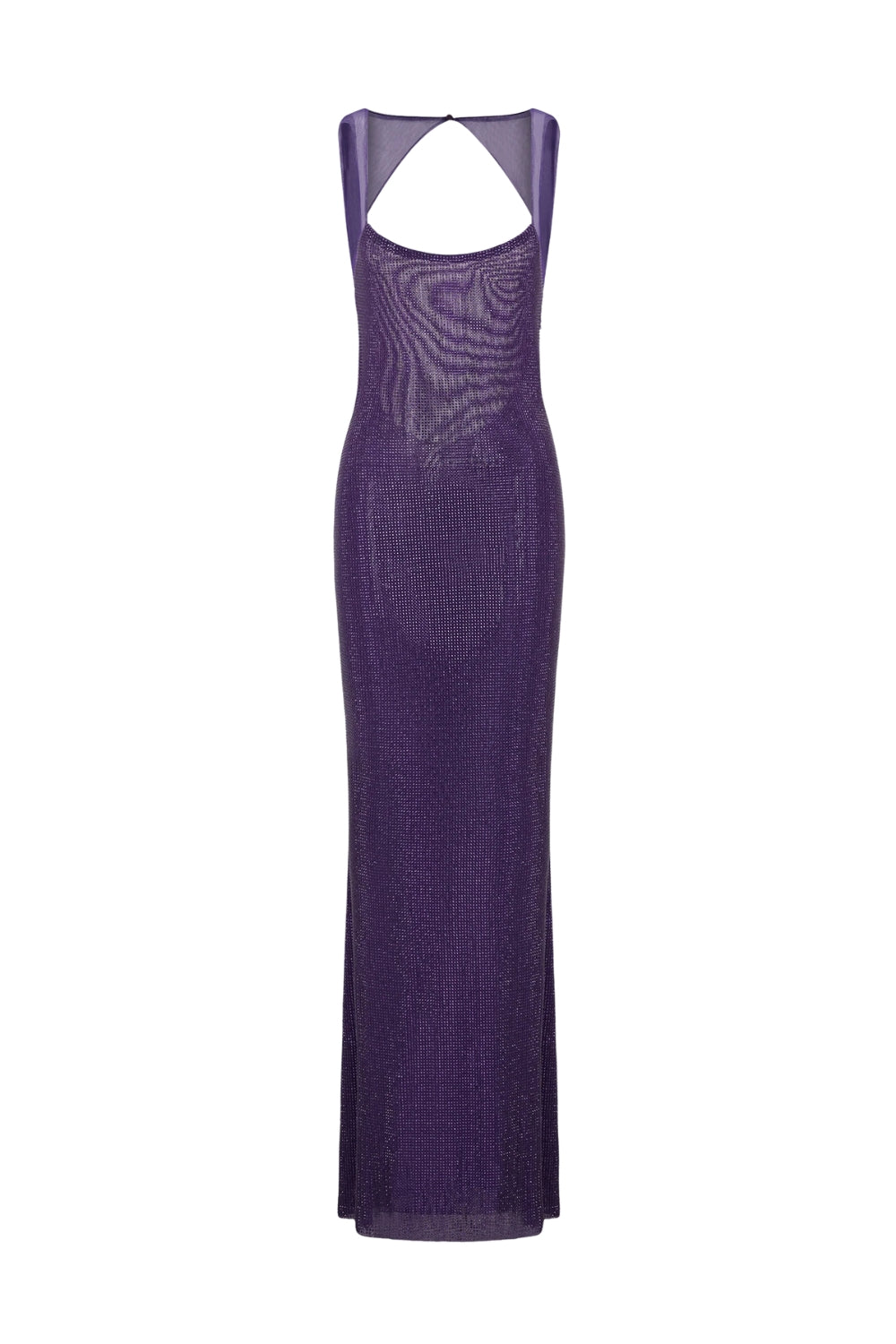 Mesh Back Maxi Dress - Purple
