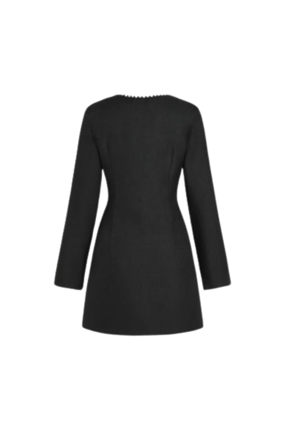 Black Square Neck Rhinestone Mini Dress