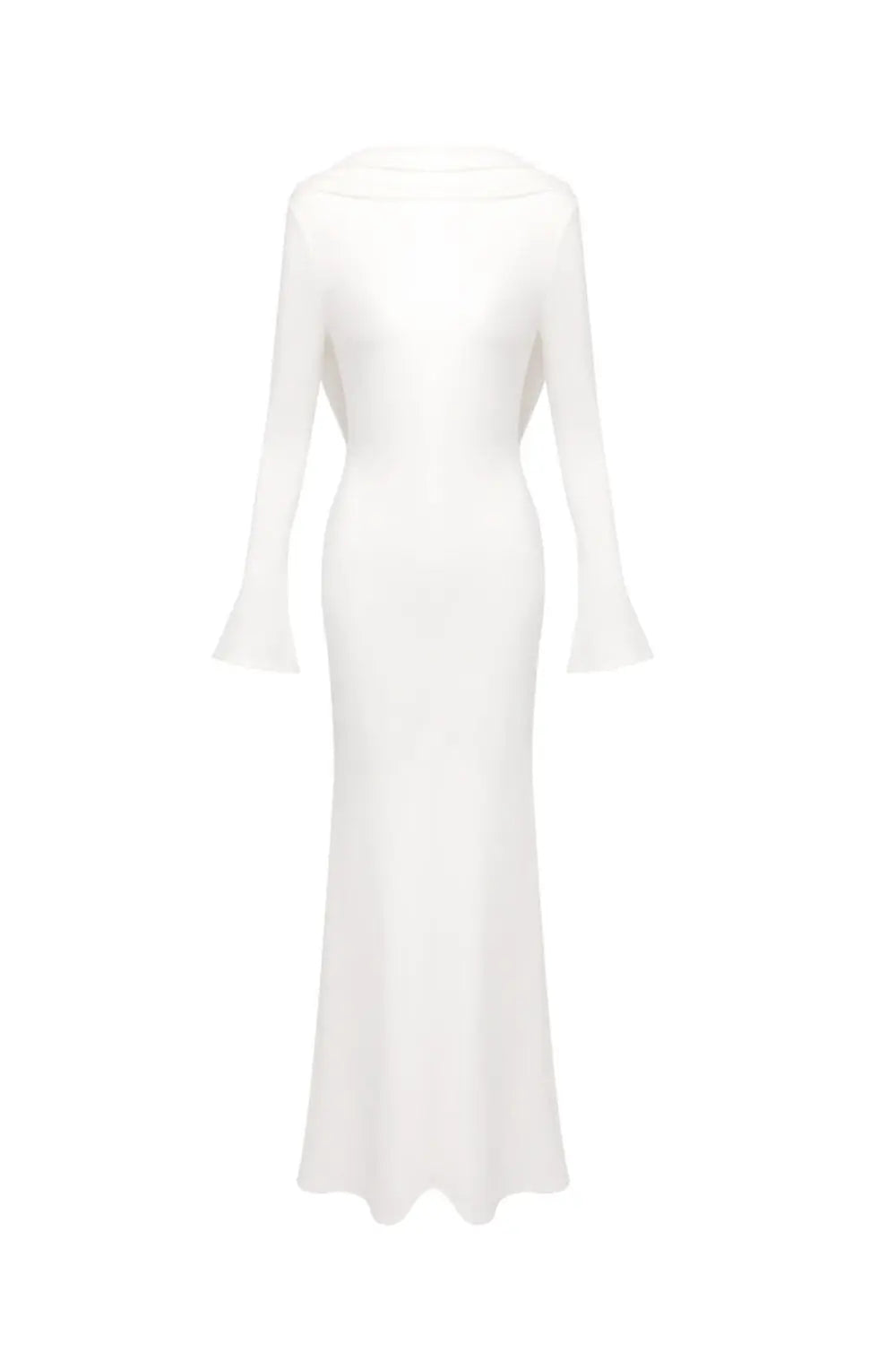 Backless Jersey Maxi Dress in White