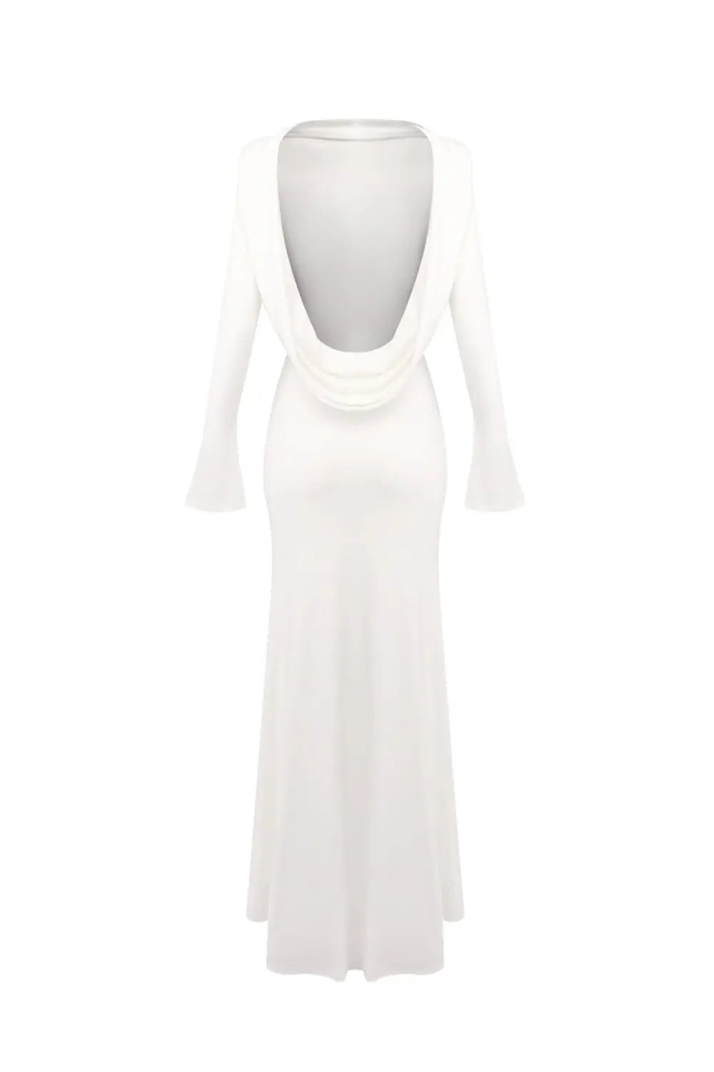 Backless Jersey Maxi Dress in White