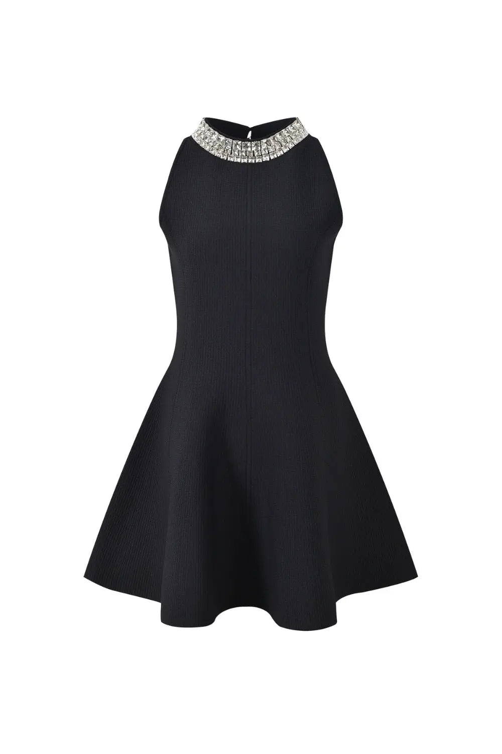 Collar Mini Dress in Black