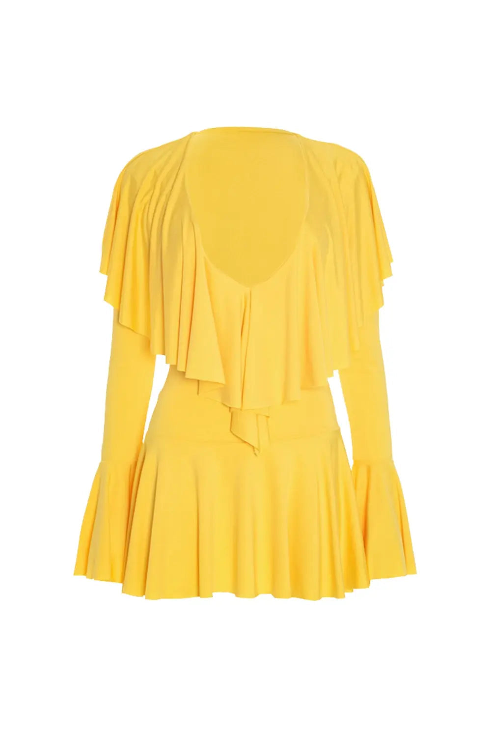 Ruffle Mini Dress - Yellow