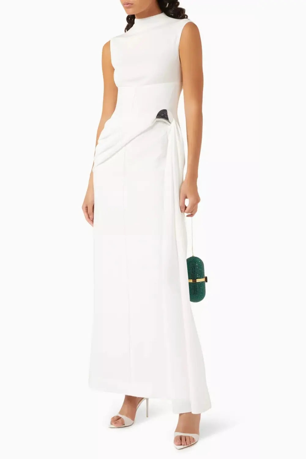 Knit Maxi Dress in White