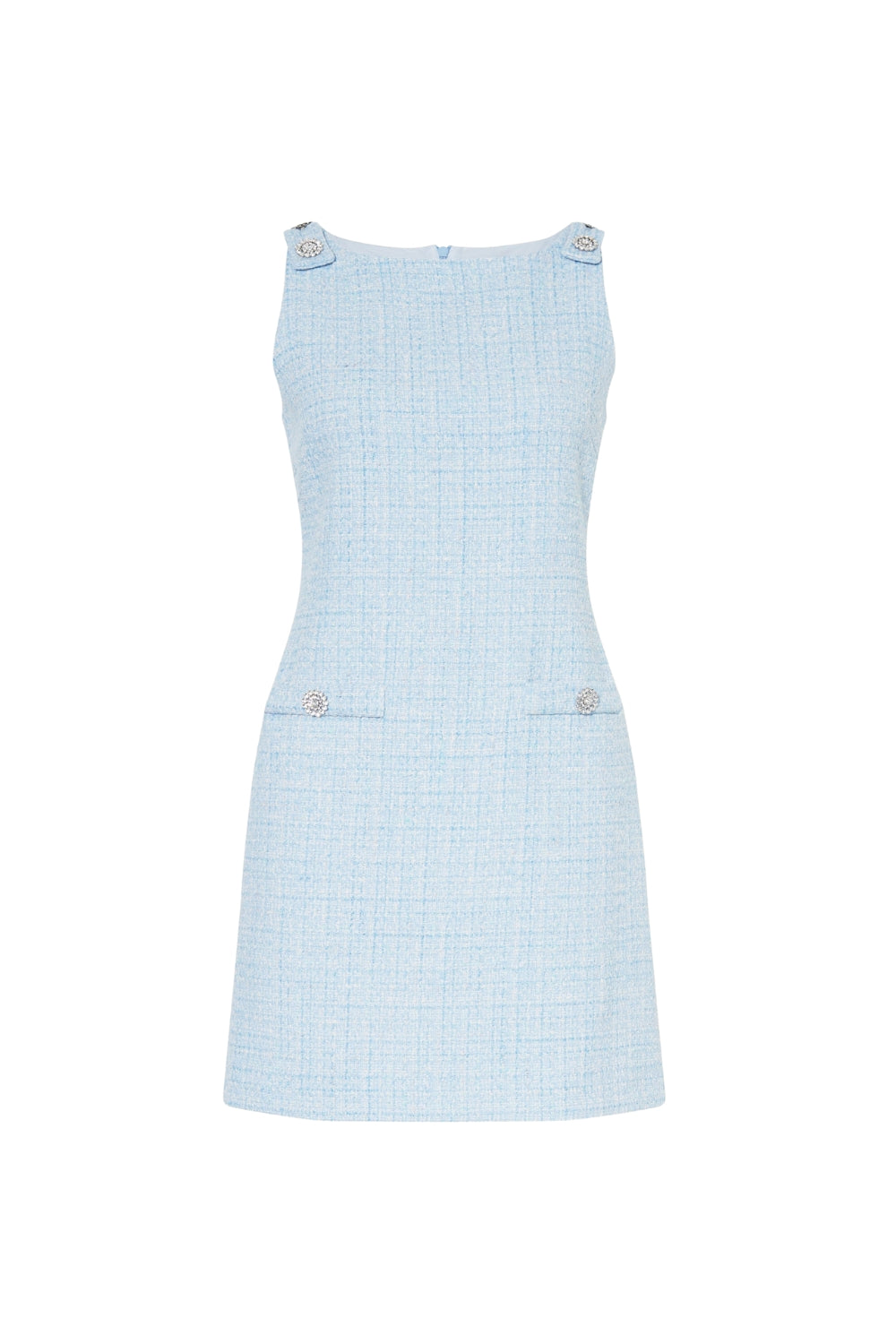 Halter Neck Vest Mini Dress in Blue