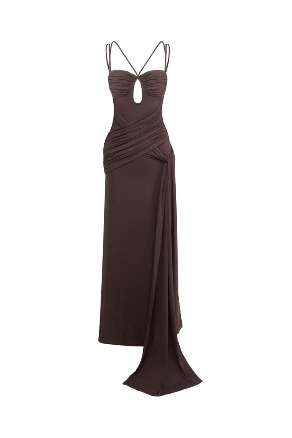 Strappy Maxi Dress in Brown