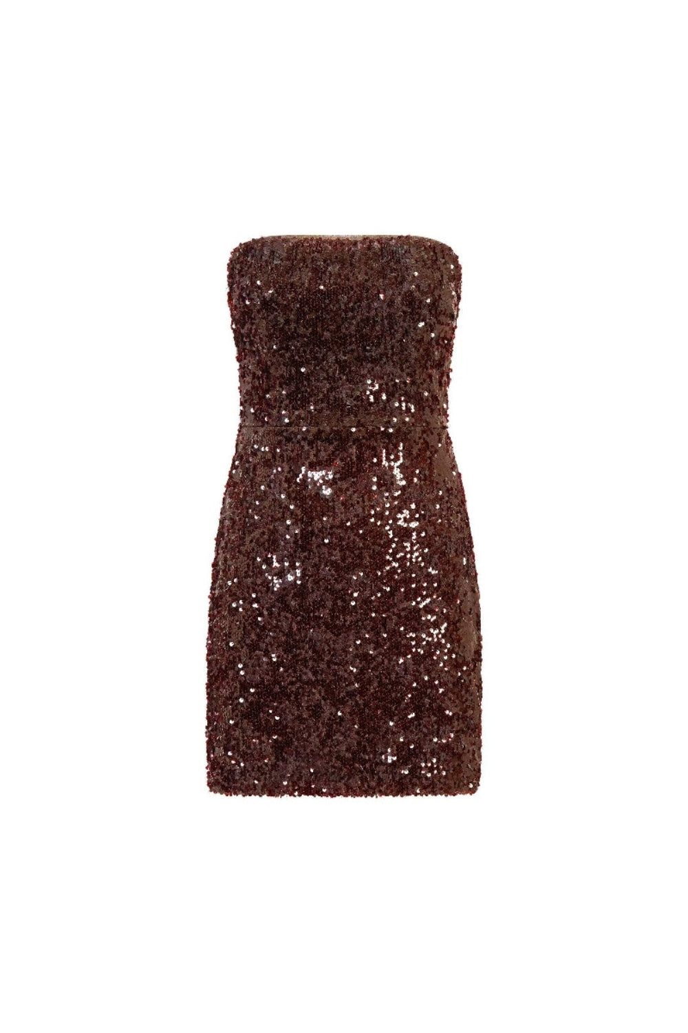 Sequin Mini Dress in Burgundy