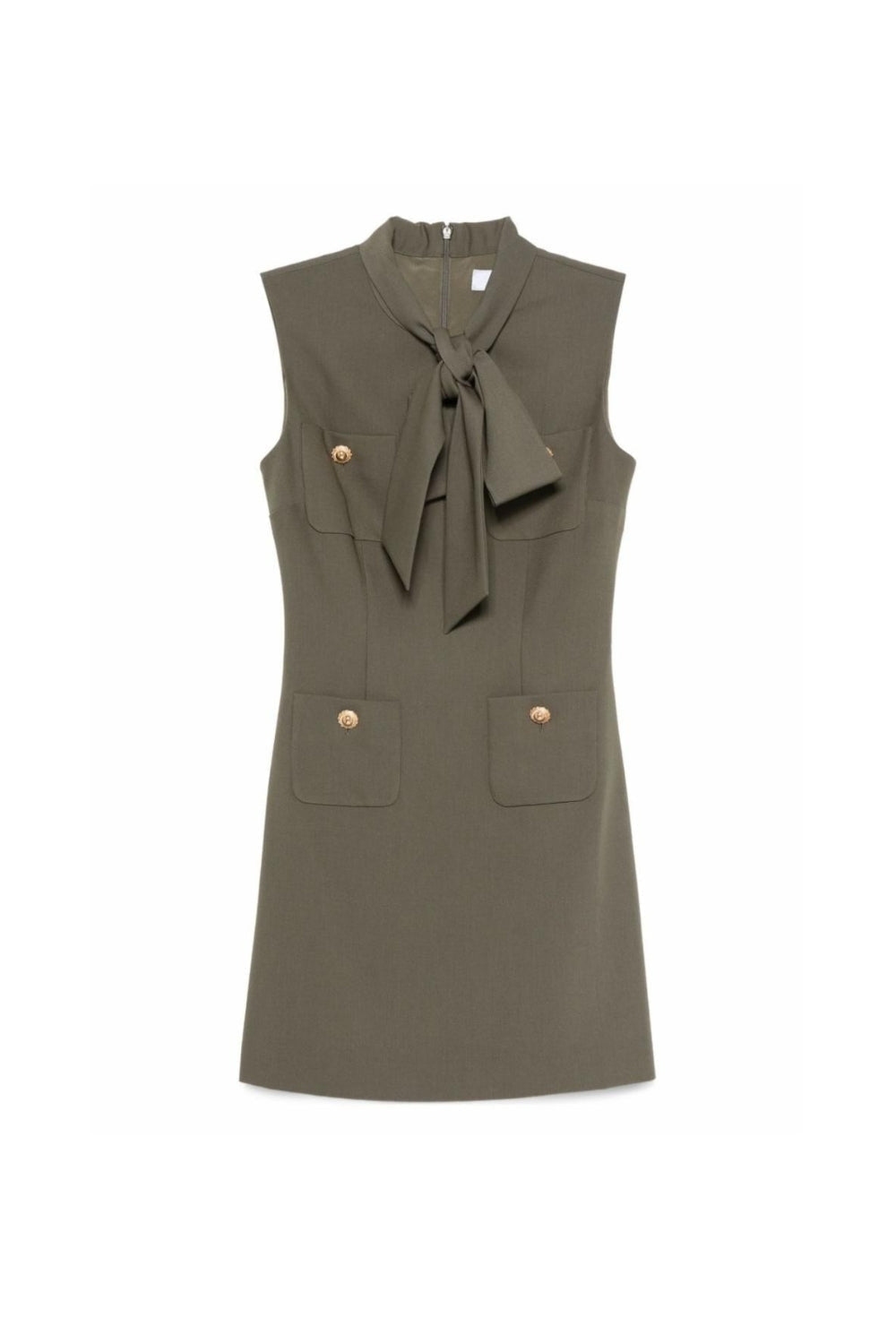 Green Twill Mini Dress