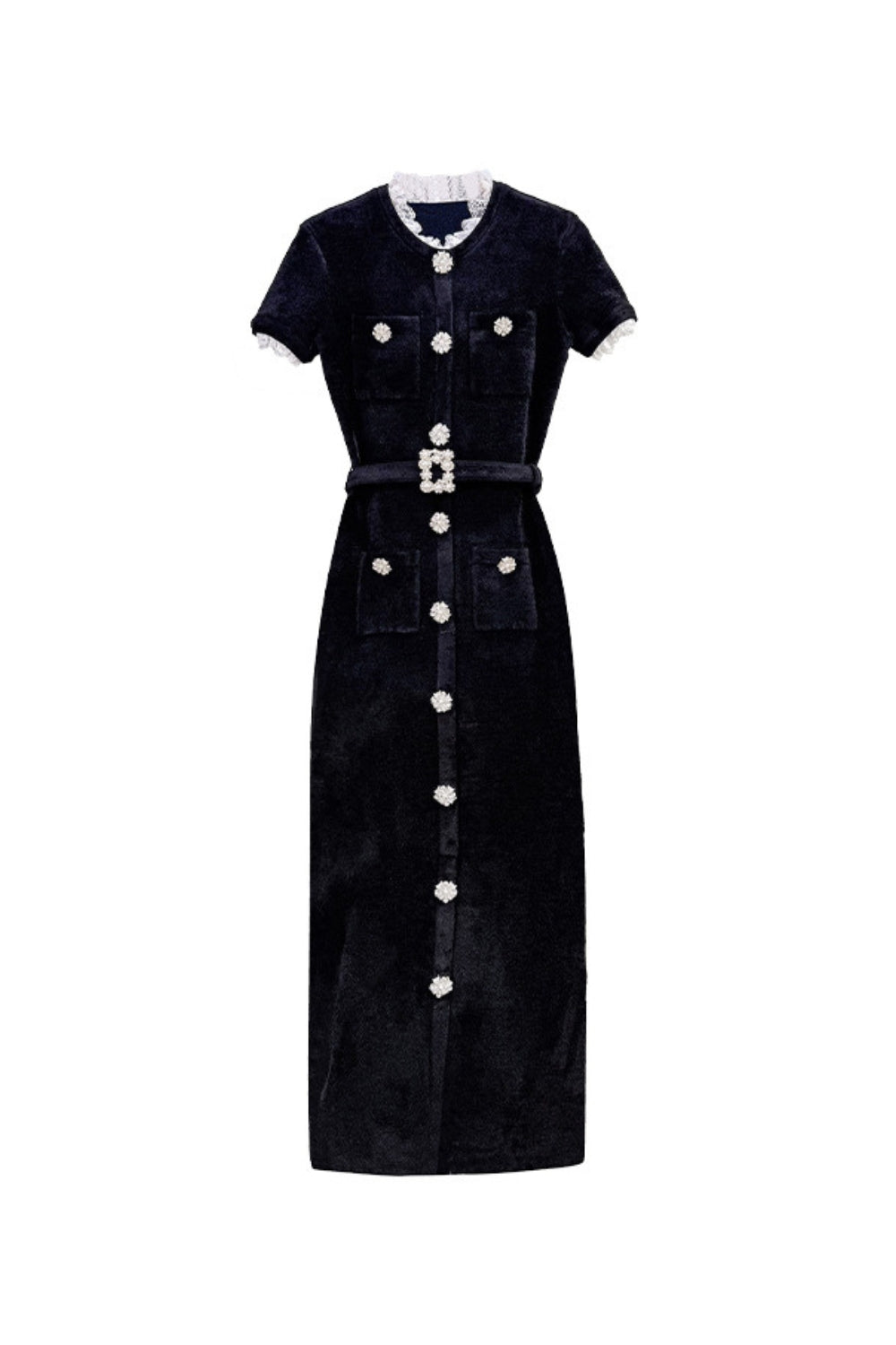 Kama Black Knit Midi Dress