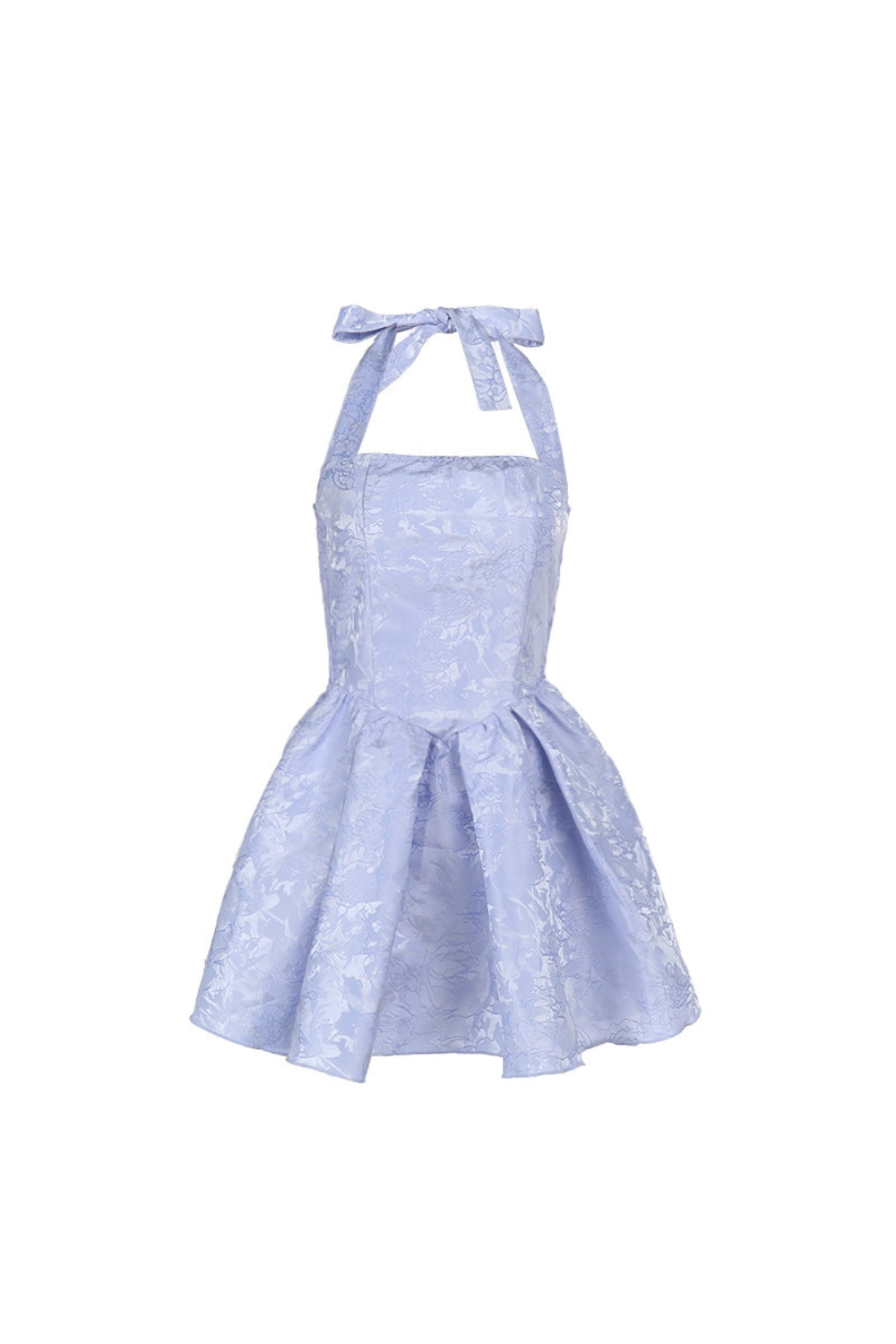 Floral Flare Mini Dress in Blue