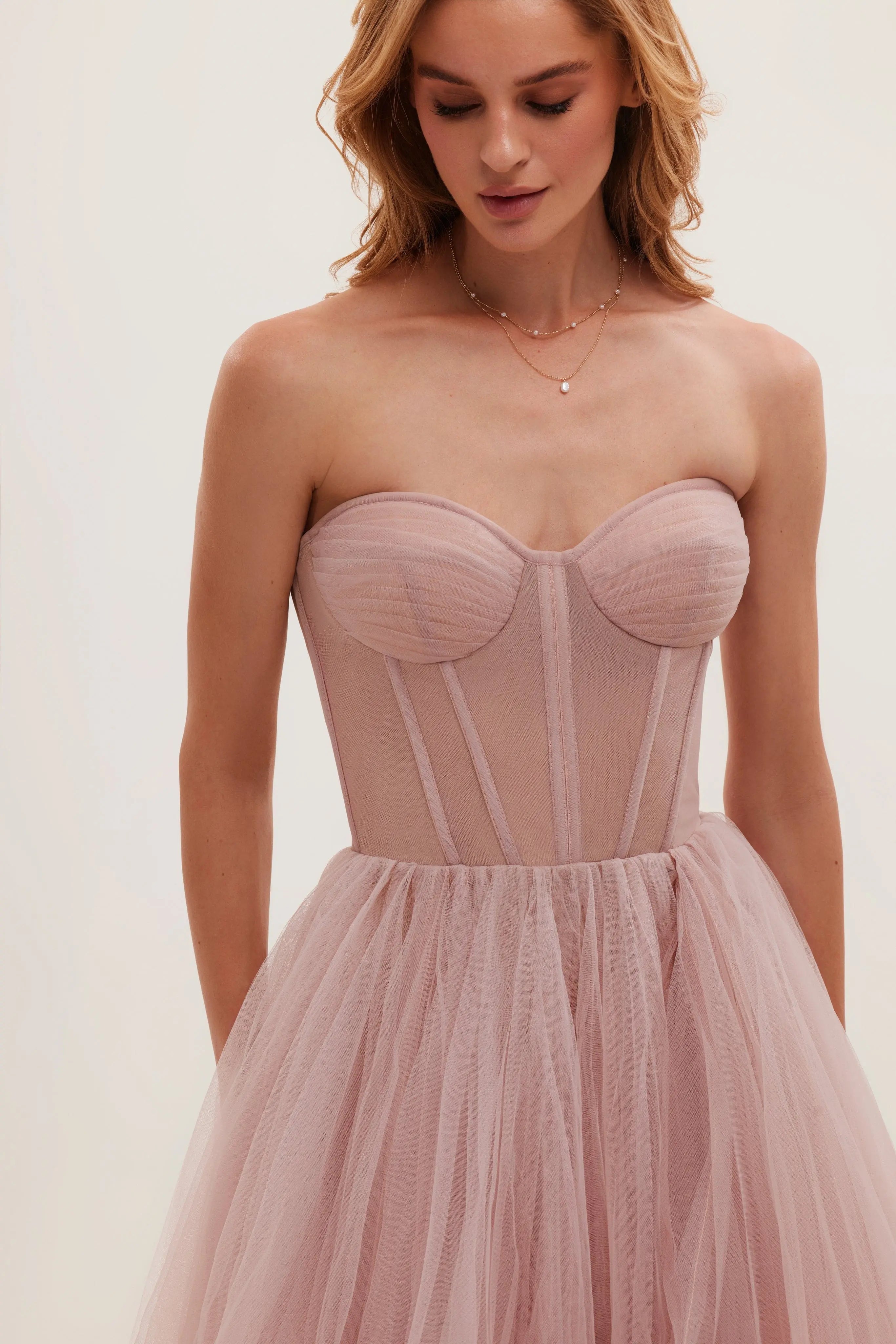 Rose Puffy Midi Dress