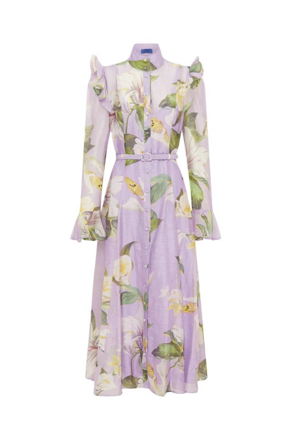 Blossom Print Sleeve Midi Dress