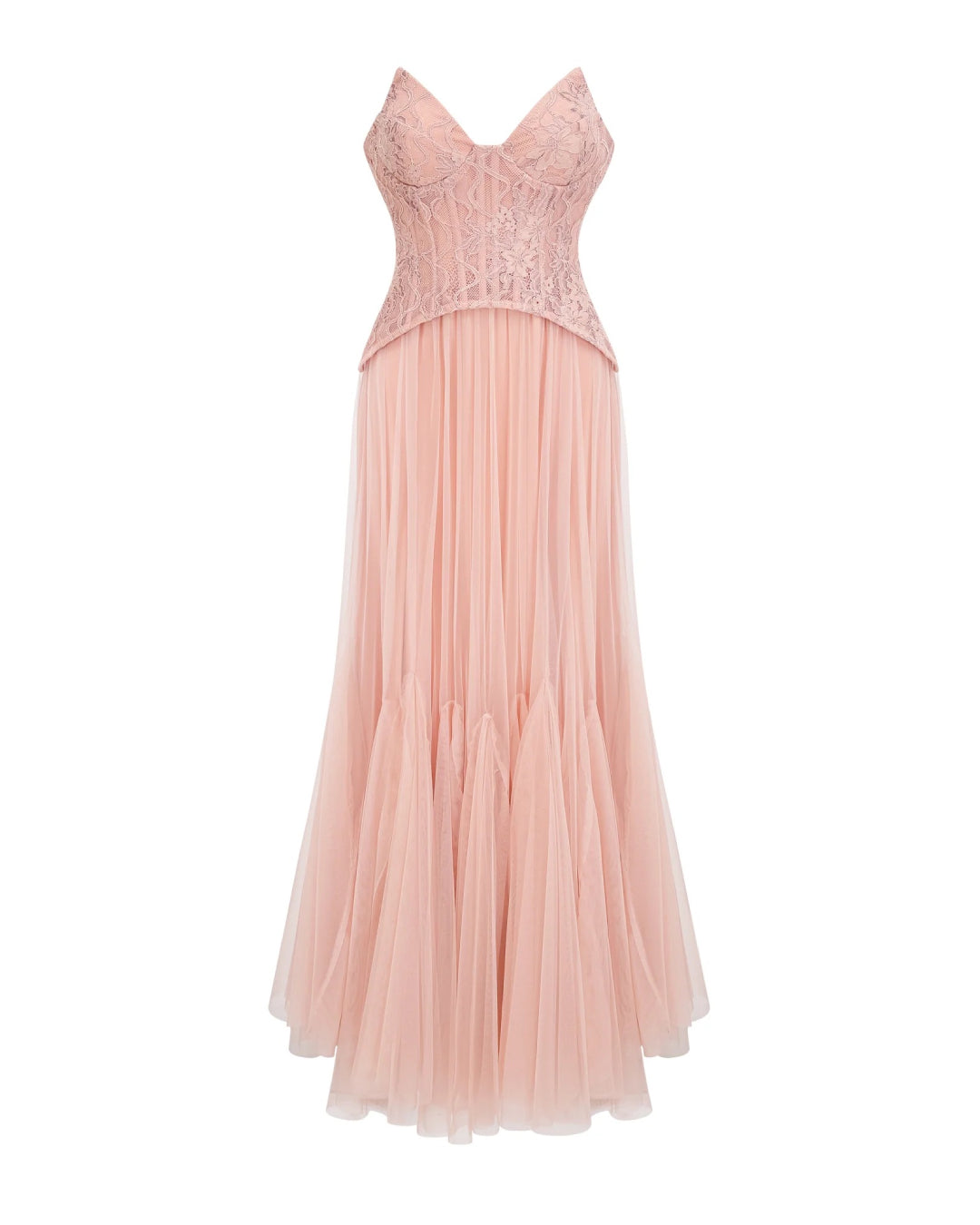 Lace Corset Maxi Dress â€?Blush