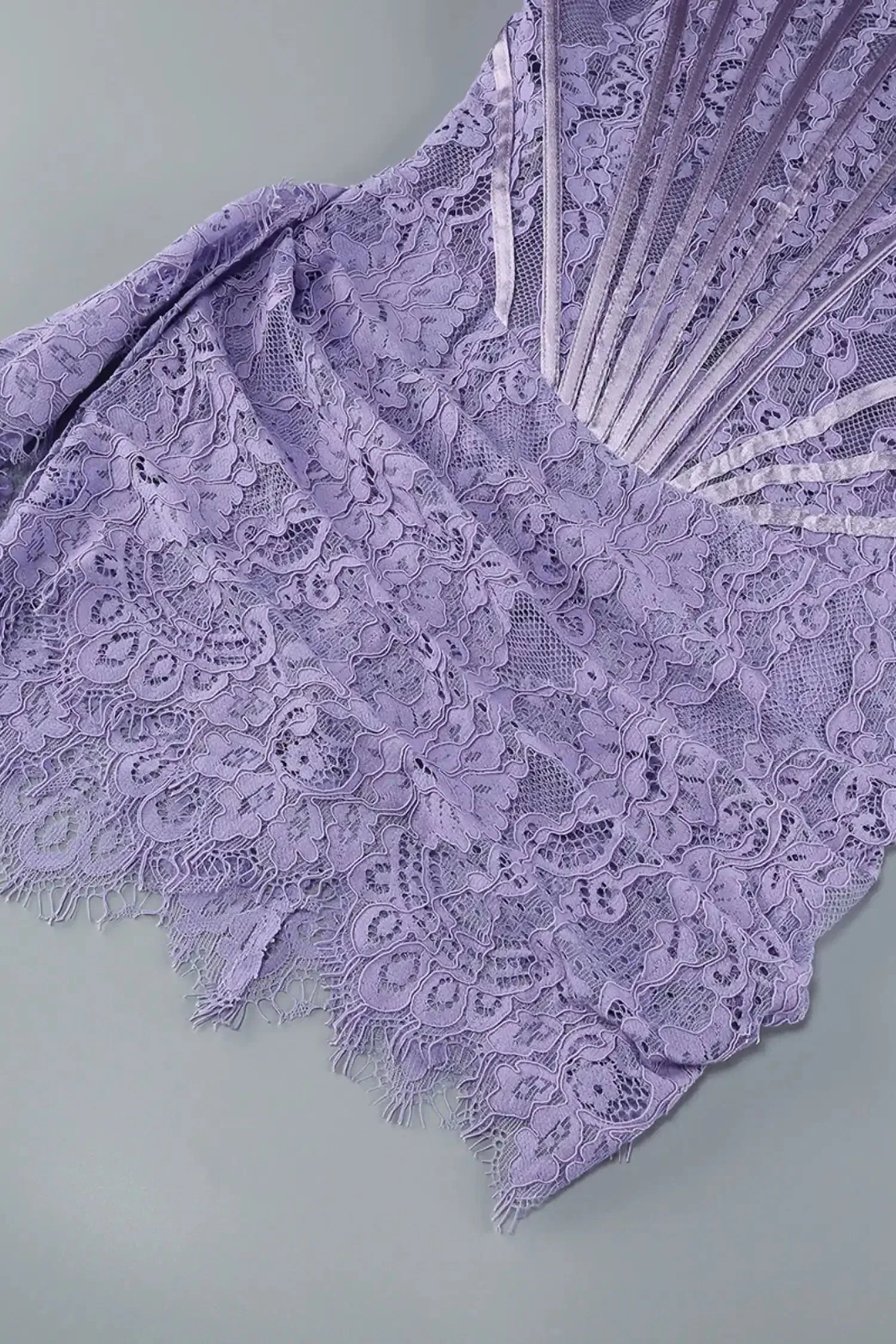 Purple Lace Corset Mini Dress