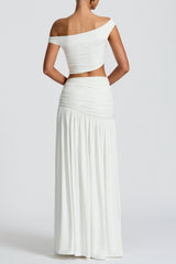 High Maxi Skirt - White
