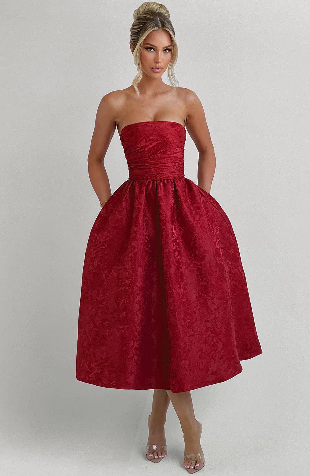 Midi Dress - Red
