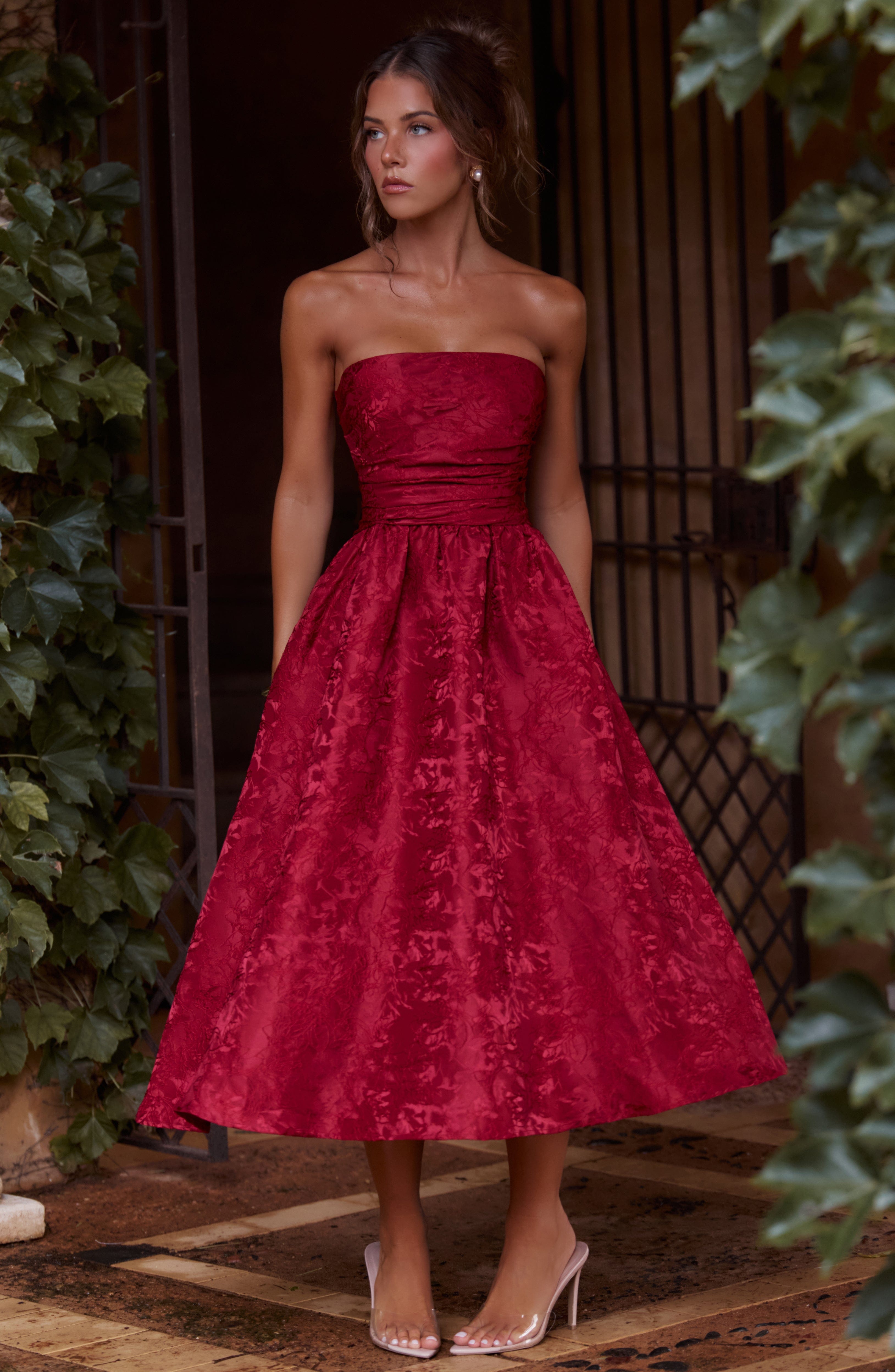 Midi Dress - Red