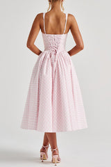 Midi Dress - Blush Gingham