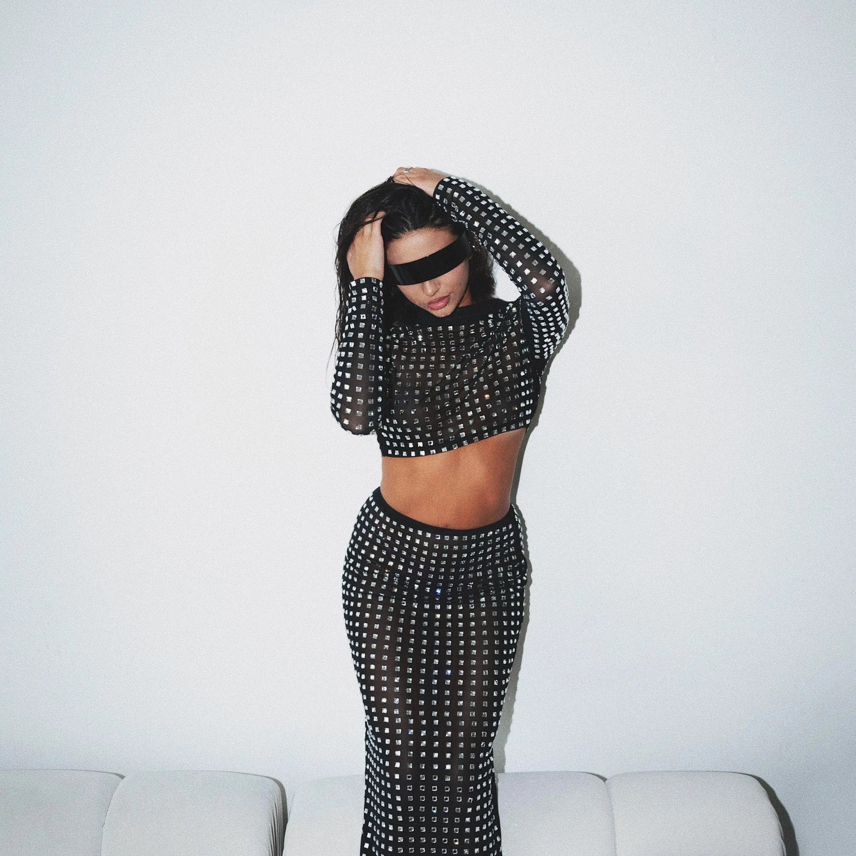 Mesh Top In Black