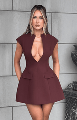 Mini Dress - Brown