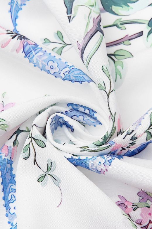 Midi Dress - White Floral