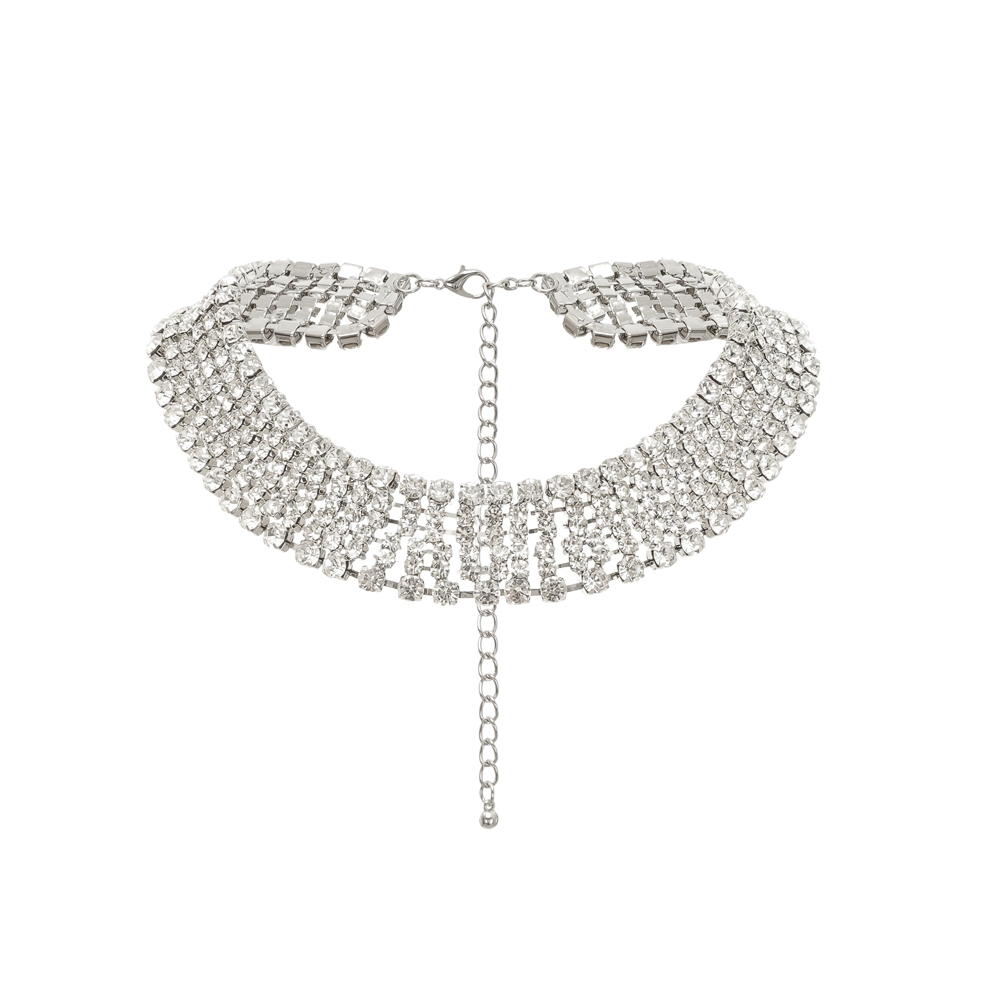 Crystal-Embellished Layered Necklace