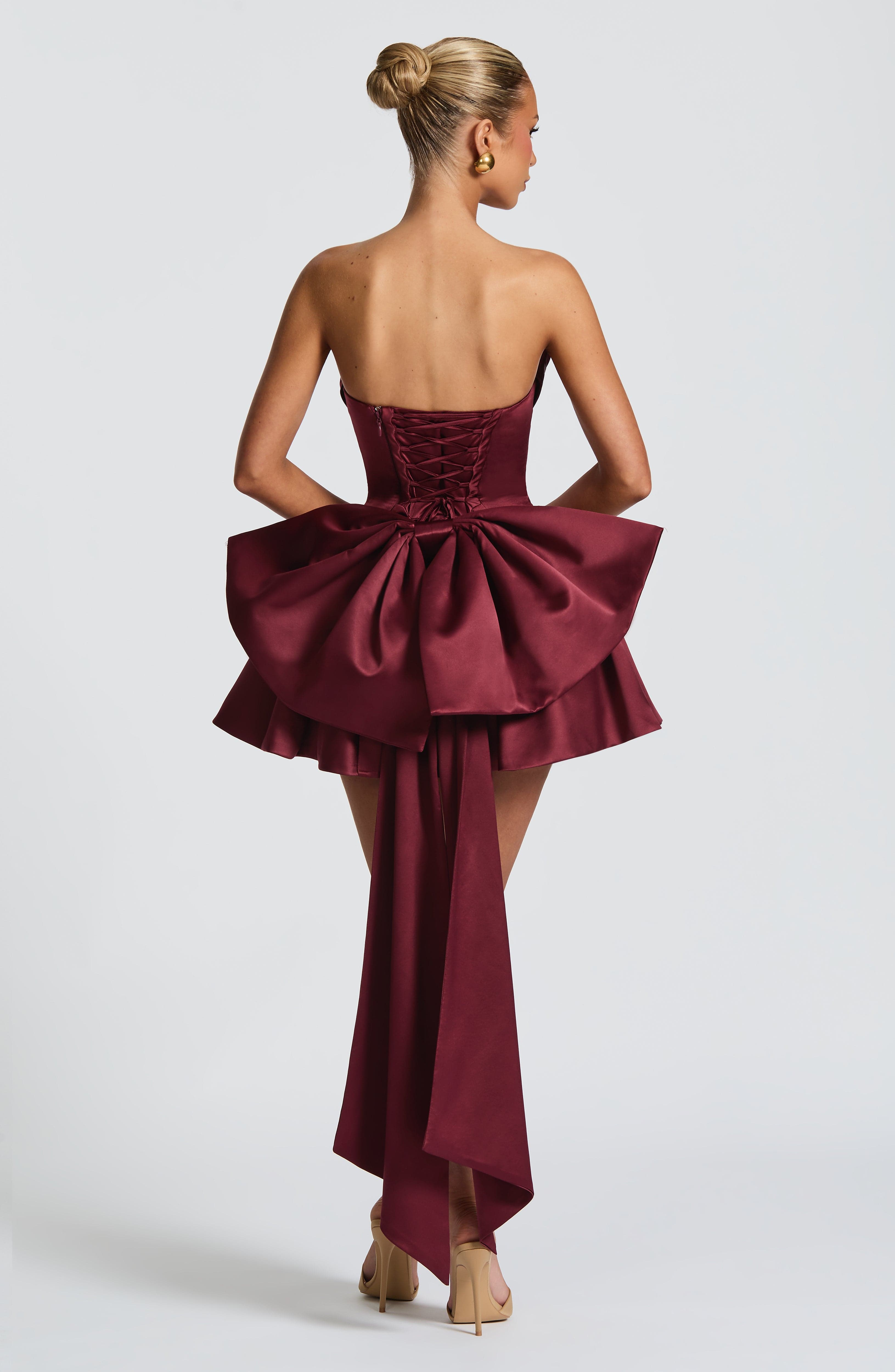 Mini Dress - Cherry Lacquer