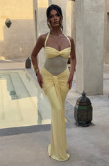 Bandage Maxi Dress - Lemon