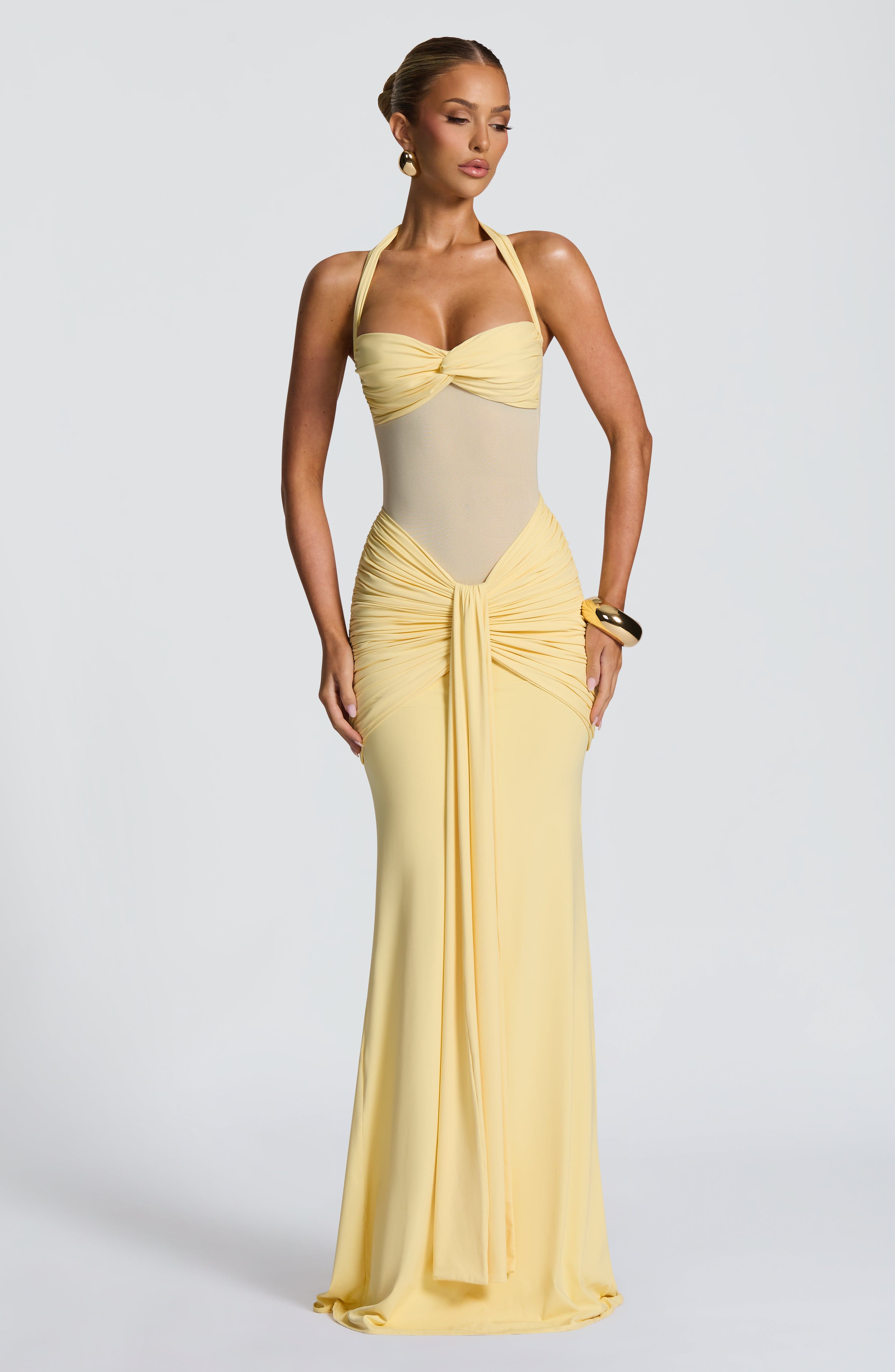 Bandage Maxi Dress - Lemon